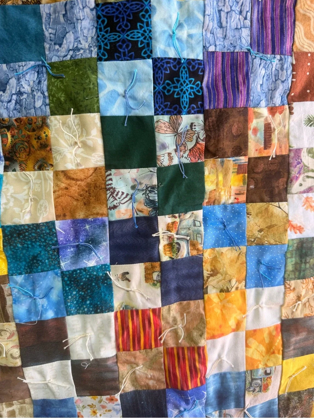 Handmade Multicolor Patchwork Quilt - Vibrant Home Bedding